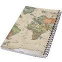 Vintage World Map Aesthetic 5.5  x 8.5  Notebook View2