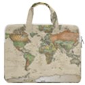 Vintage World Map Aesthetic MacBook Pro 16  Double Pocket Laptop Bag  View1