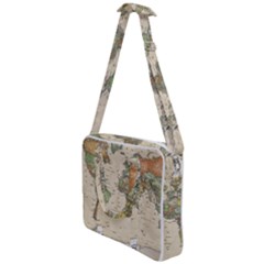 Vintage World Map Aesthetic Cross Body Office Bag by Cemarart