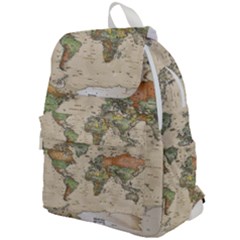 Vintage World Map Aesthetic Top Flap Backpack by Cemarart