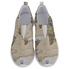 Vintage World Map Aesthetic No Lace Lightweight Shoes by Cemarart