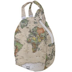 Vintage World Map Aesthetic Travel Backpack by Cemarart