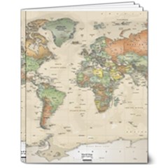 Vintage World Map Aesthetic 8  X 10  Softcover Notebook by Cemarart