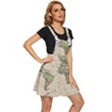 Vintage World Map Aesthetic Apron Dress View3