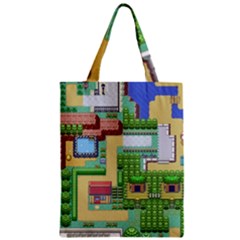 Pixel Map Game Zipper Classic Tote Bag by Cemarart