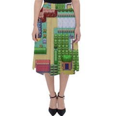 Pixel Map Game Classic Midi Skirt