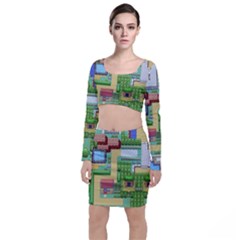 Pixel Map Game Top And Skirt Sets by Cemarart