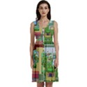 Pixel Map Game Sleeveless Dress With Pocket View1