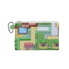 Pixel Map Game Canvas Cosmetic Bag (small) by Cemarart