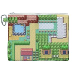 Pixel Map Game Canvas Cosmetic Bag (xxl) by Cemarart