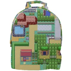 Pixel Map Game Mini Full Print Backpack by Cemarart