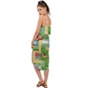 Pixel Map Game Waist Tie Cover Up Chiffon Dress View2