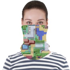 Pixel Map Game Face Seamless Bandana (adult) by Cemarart