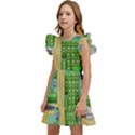 Pixel Map Game Kids  Winged Sleeve Dress View2