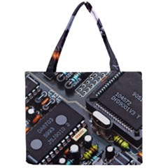 Motherboard Board Circuit Electronic Technology Mini Tote Bag by Cemarart