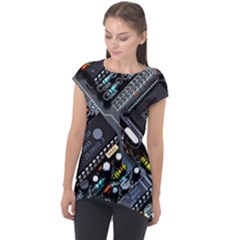 Motherboard Board Circuit Electronic Technology Cap Sleeve High Low Top by Cemarart