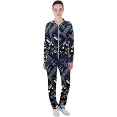 Motherboard Board Circuit Electronic Technology Casual Jacket And Pants Set by Cemarart