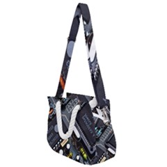 Motherboard Board Circuit Electronic Technology Rope Handles Shoulder Strap Bag by Cemarart