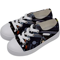 Motherboard Board Circuit Electronic Technology Kids  Low Top Canvas Sneakers by Cemarart