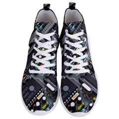 Motherboard Board Circuit Electronic Technology Men s Lightweight High Top Sneakers by Cemarart