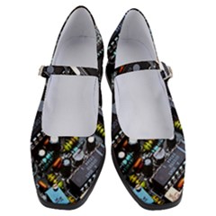 Motherboard Board Circuit Electronic Technology Women s Mary Jane Shoes by Cemarart