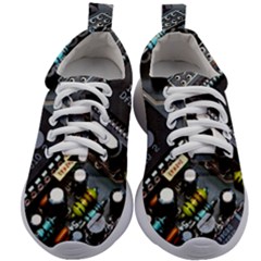 Motherboard Board Circuit Electronic Technology Kids Athletic Shoes by Cemarart