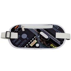 Motherboard Board Circuit Electronic Technology Rounded Waist Pouch by Cemarart