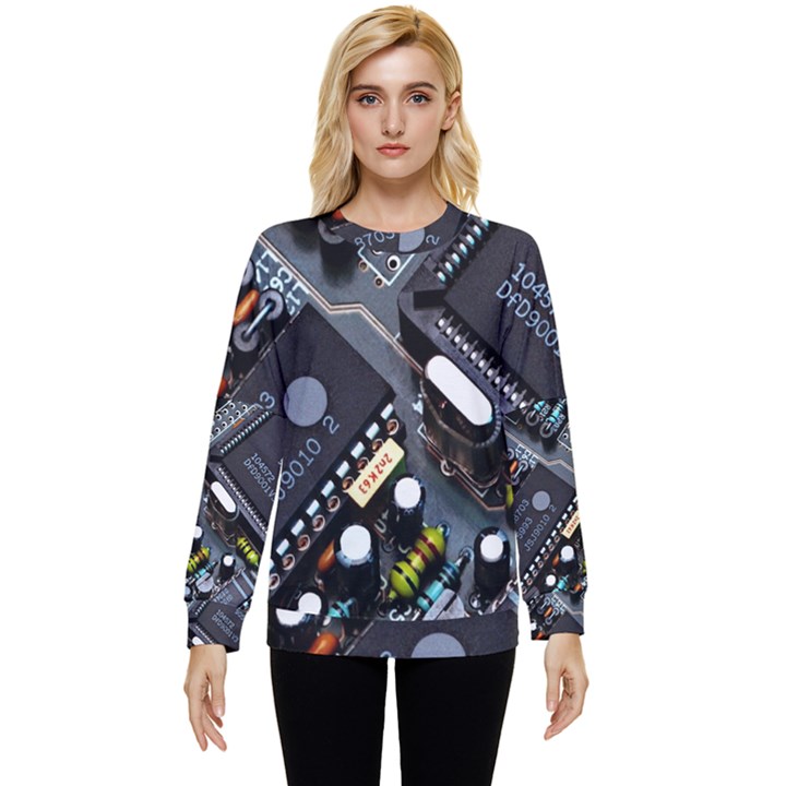 Motherboard Board Circuit Electronic Technology Hidden Pocket Sweatshirt