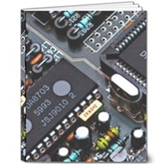 Motherboard Board Circuit Electronic Technology 8  X 10  Hardcover Notebook by Cemarart