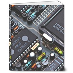 Motherboard Board Circuit Electronic Technology 8  X 10  Softcover Notebook by Cemarart