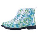 Mazipoodles Love Flowers - Teal Green Men s High-Top Canvas Sneakers View2