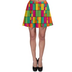 Abstract-background Skater Skirt