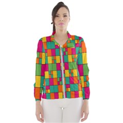 Abstract-background Women s Windbreaker