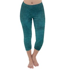 Background Green Capri Winter Leggings  by nateshop