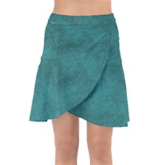 Background Green Wrap Front Skirt by nateshop