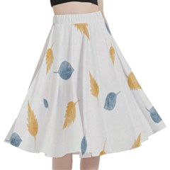 Background-24 A-line Full Circle Midi Skirt With Pocket