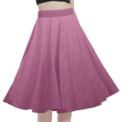 Background-27 A-line Full Circle Midi Skirt With Pocket by nateshop