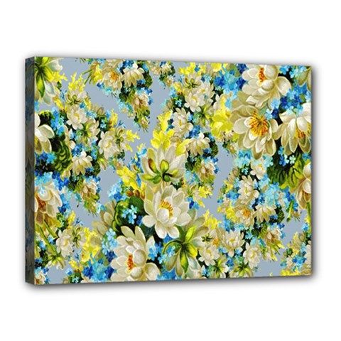 Background-flowers Canvas 16  X 12  (stretched) by nateshop