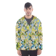 Background-flowers Men s Hooded Windbreaker by nateshop