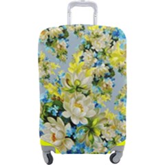 Background-flowers Luggage Cover (large) by nateshop