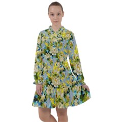 Background-flowers All Frills Chiffon Dress by nateshop