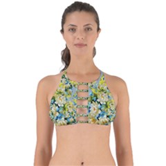 Background-flowers Perfectly Cut Out Bikini Top by nateshop