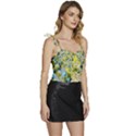 Background-flowers Flowy Camisole Tie Up Top View3