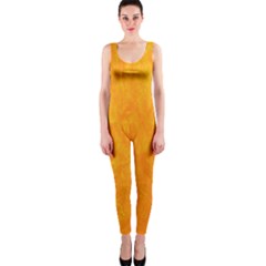 Background-yellow One Piece Catsuit