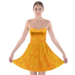 Background-yellow Strapless Bra Top Dress by nateshop