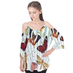 Butterfly-love Flutter Sleeve T-shirt 