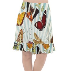 Butterfly-love Fishtail Chiffon Skirt by nateshop