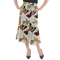 Butterfly-love Midi Mermaid Skirt by nateshop