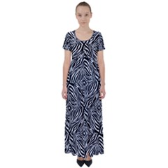 Design-85 High Waist Short Sleeve Maxi Dress by nateshop