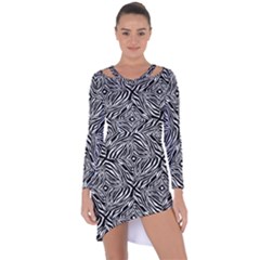 Design-85 Asymmetric Cut-out Shift Dress